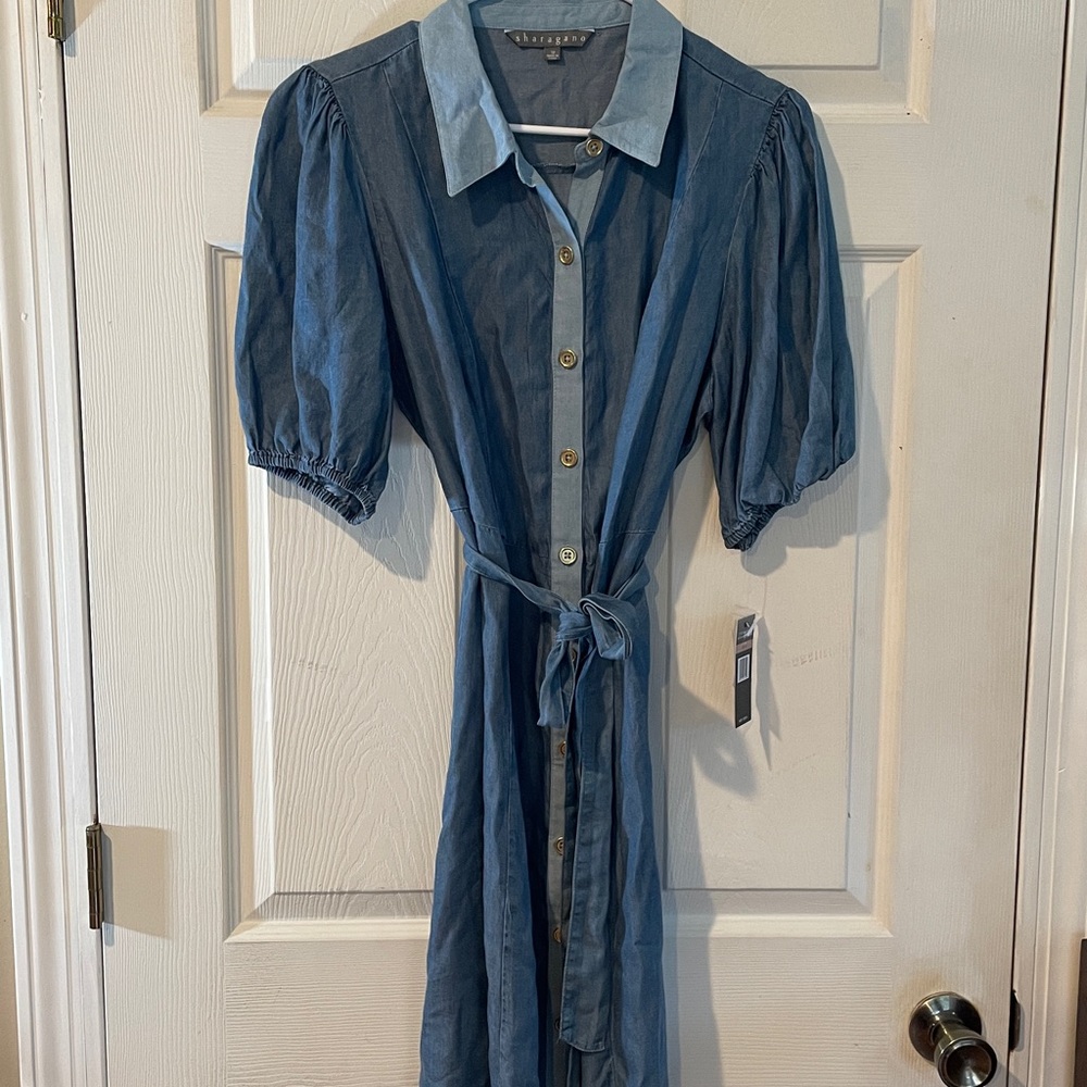 Sharagano Size 12 Button-Front Dress